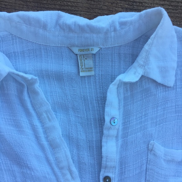 Forever 21 button down tie tee shirt - Picture 8 of 8